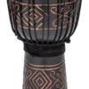 Crescendo Music Toca Street Carved Series Wooden Djembe 12" Synthetic Head In Onyx