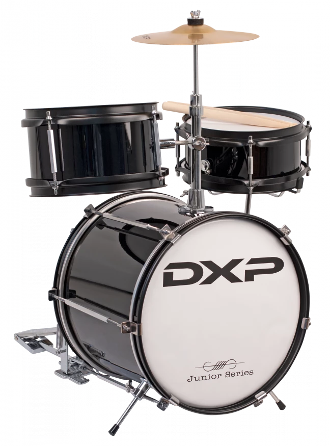 Crescendo Music DXP Junior Series 3 Piece Drum Kit In Black *CLEARANCE 3 Crescendo Music DXP Junior Series 3 Piece Drum Kit In Black *CLEARANCE