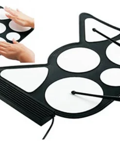 Crescendo Music Percussion Cherry USB-Powered Roll Up Drums Interface With Sounds, Sets & Effects