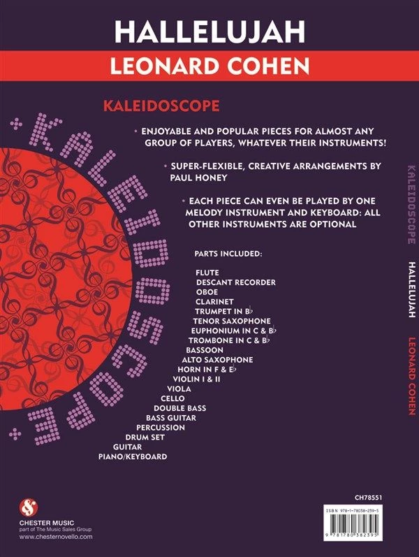 Hal Leonard Kaleidescope Hallelujah Leonard Cohen 4 Hal Leonard Kaleidescope Hallelujah Leonard Cohen