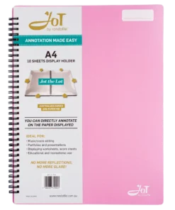 Crescendo Music Manuscript Rondofile Jot With Pink Cover (10 Sheets)